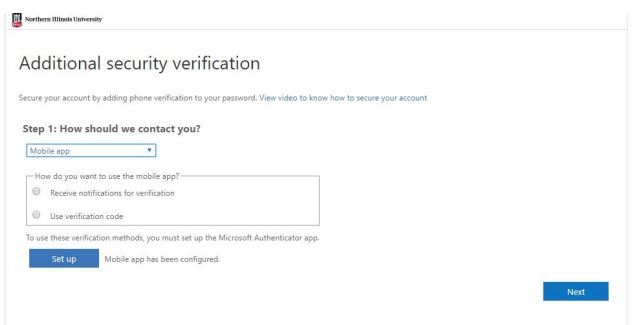 Microsoft Authenticator App setup