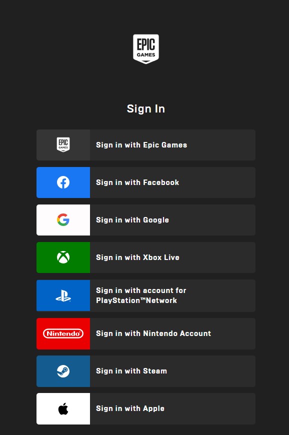 Epic Games Login Login to Your Epic Games account