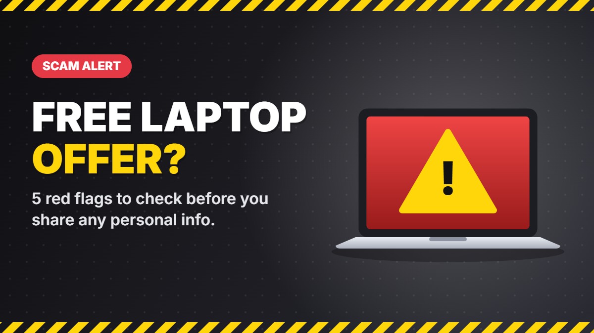 Free laptop offer scam alert: 5 red flags to check before sharing personal information