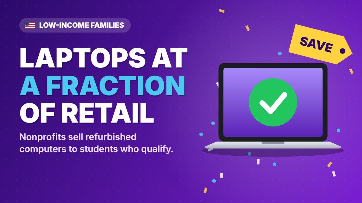 Low-income students can buy refurbished laptops from nonprofits for a fraction of retail